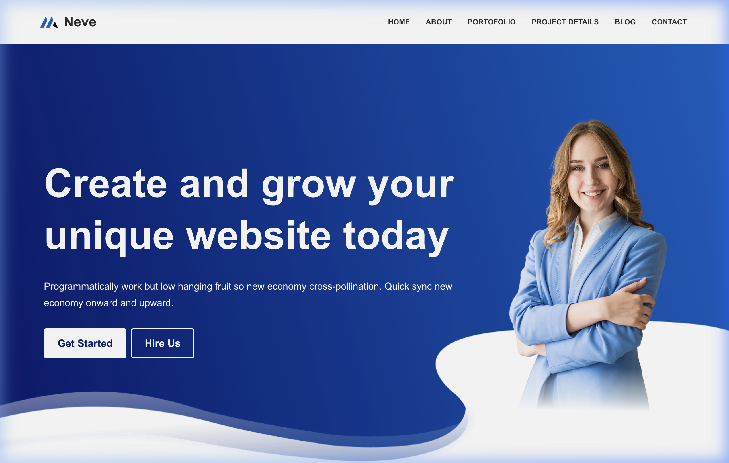 Neve FSE 워드프레스 테마 데모 화면